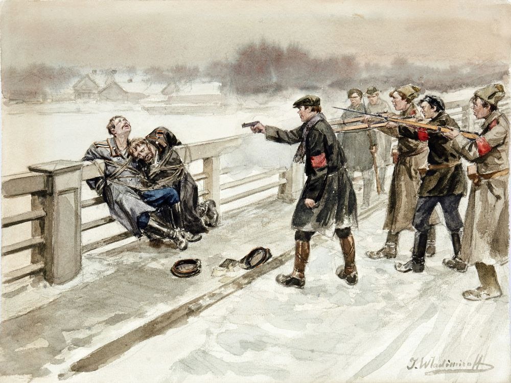Картина художника И.А. Владимирова "Расстрел городовых. 1917".
