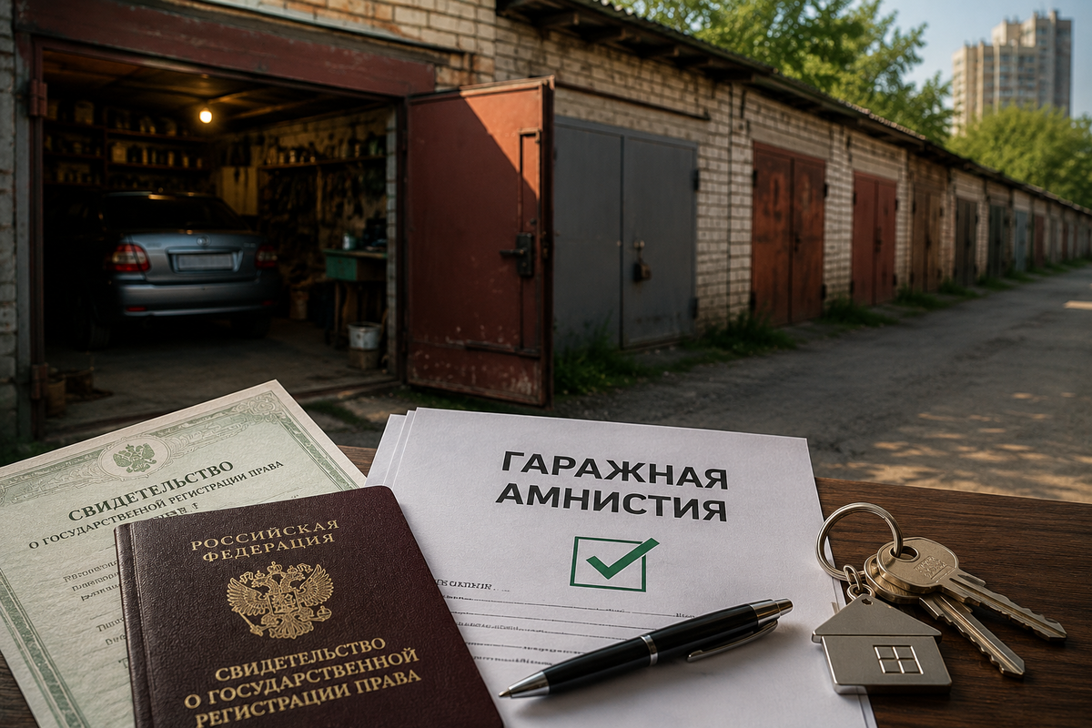    Владельцам гаражей дадут ещё несколько лет на оформление собственности. Фото: нейросеть