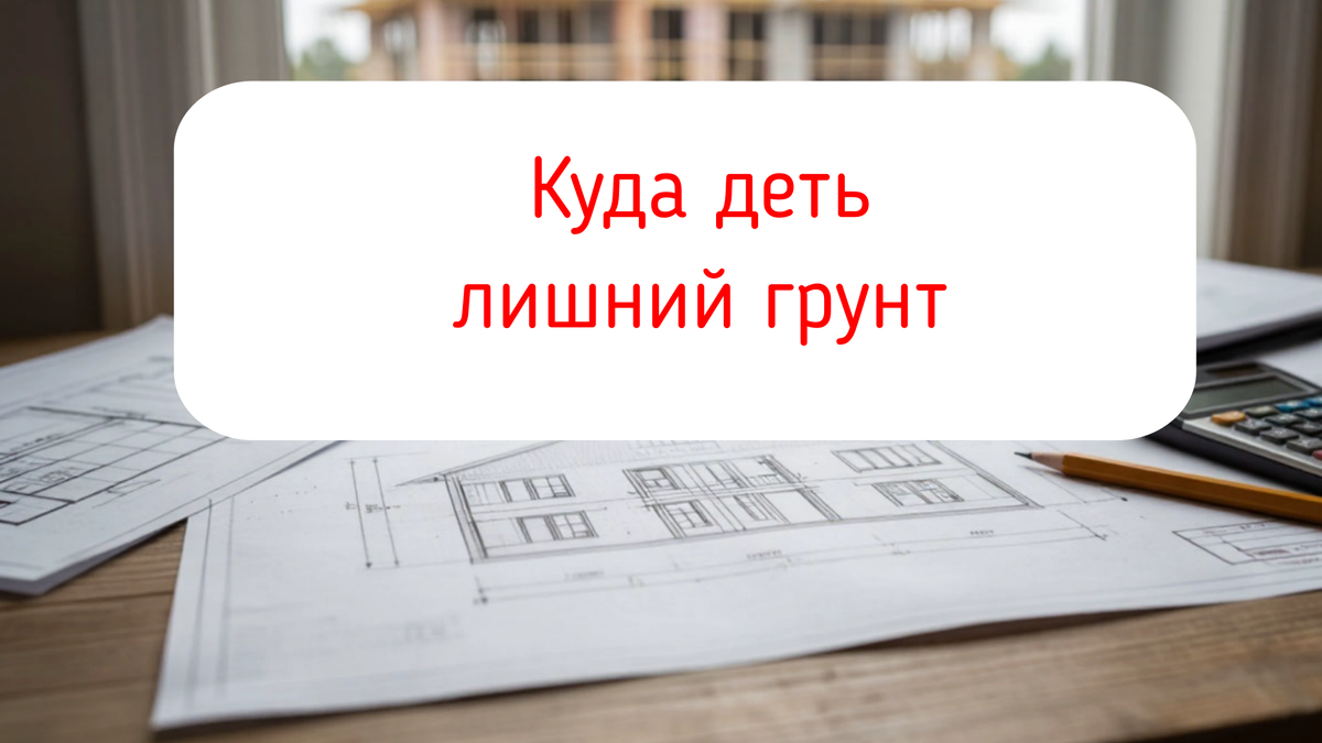 Куда деть лишний грунт 