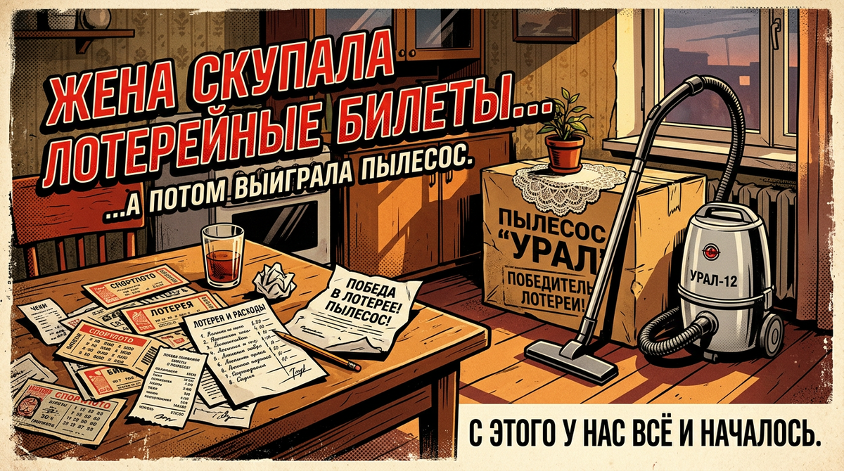 Жена скупала лотерейные билеты