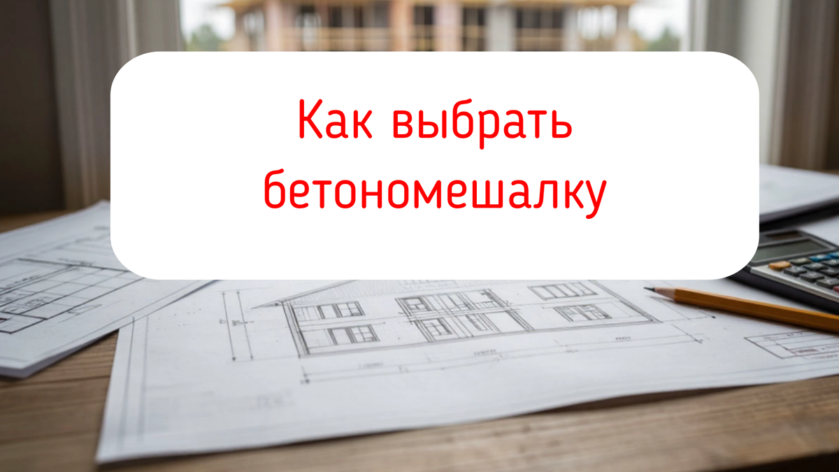 Как выбрать бетономешалку