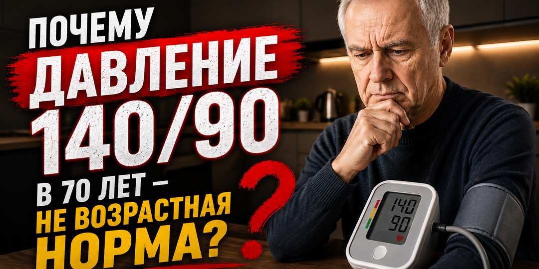 Почему давление 140/90 в 70 лет — не возрастная норма
