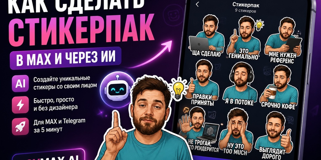 КАК СДЕЛАТЬ СТИКЕРПАРК В МАКСЕ ЗА 5 МИНУТ! ДИЗАЙНЕРЫ УЖЕ НЕ НУЖНЫ