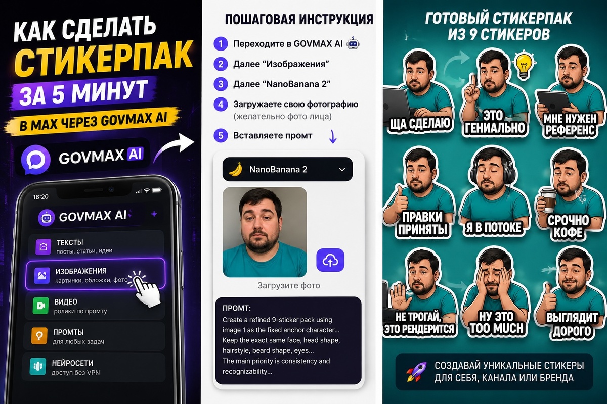 Как сделать стикерпак в МАКС