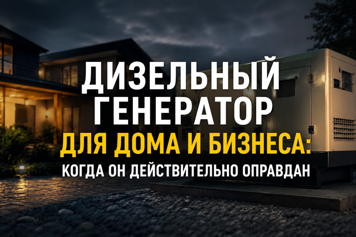 Дизельные генераторы для дома и бизнеса