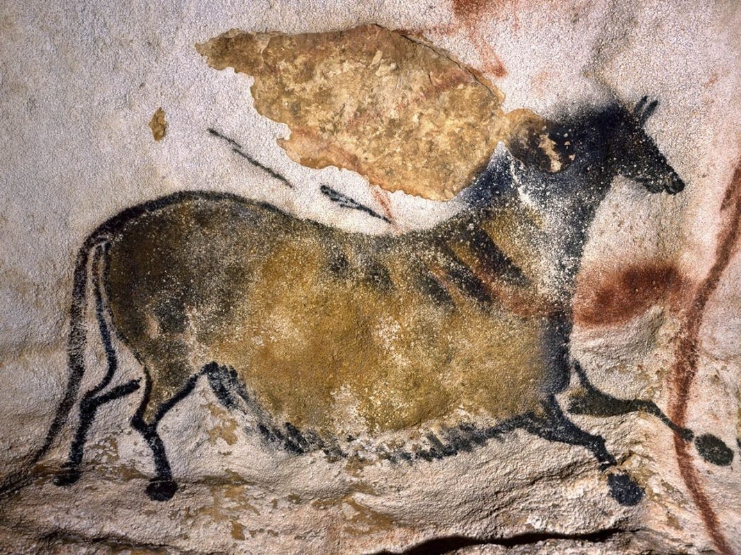 Жёлтый конь, 17 000–15 000 до н.э., Ласко, предоставлено Министерством культуры Франции, Париж.