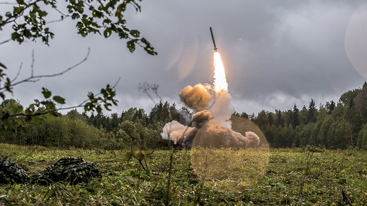   Russian Defense Ministry Press Service / AP- Архивное фото. Запуск российской ракеты «Искандер-К» во время военных учений