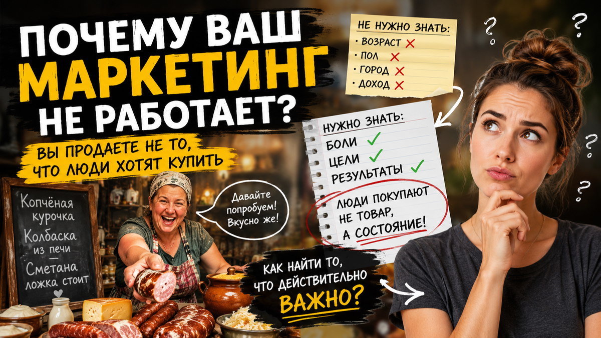 Почему ваш маркетинг не работает: вы продаете не то, что люди хотят купить