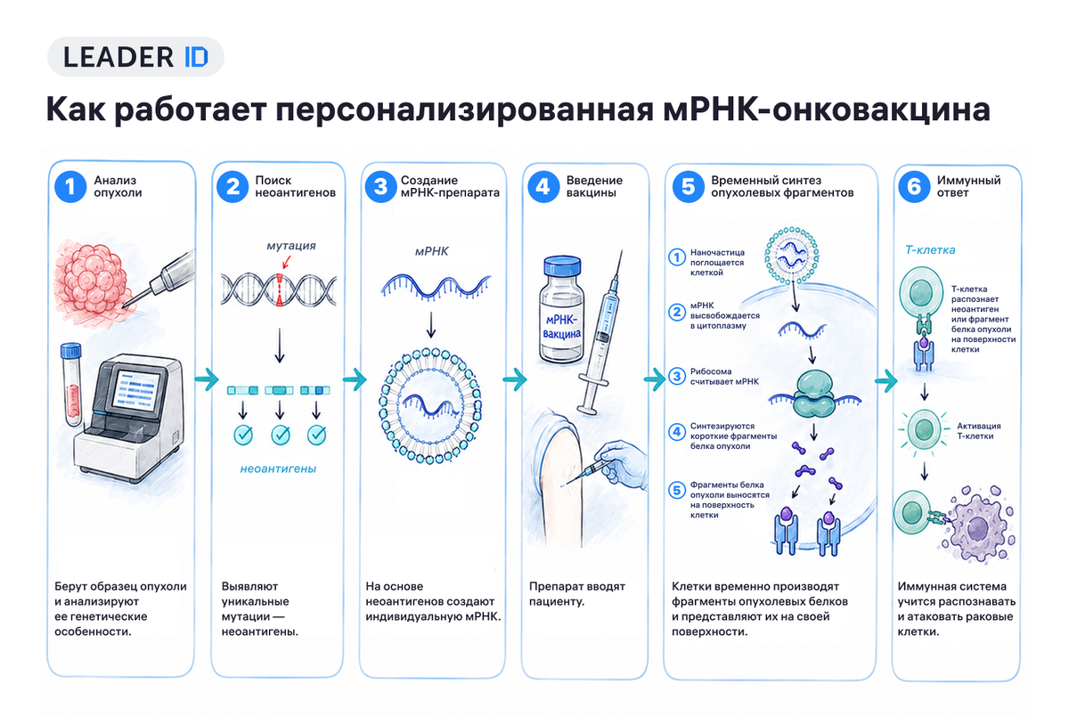 Развитие мРНК-технологий открывает новый этап в лечении онкологических заболеваний, смещая акцент от универсальных схем терапии к индивидуальным особенностям