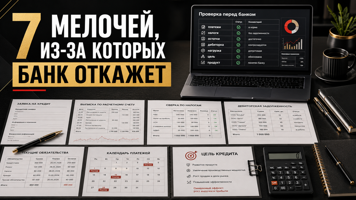 Законный чек-лист для бизнеса: как заранее улучшить финансовую картину и не выглядеть рискованным заемщиком.