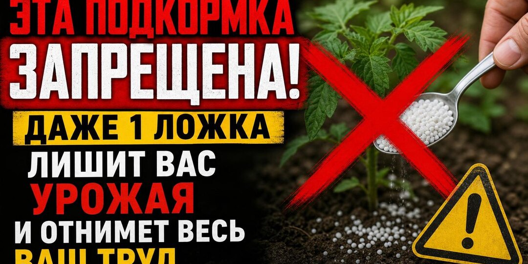 Эта подкормка ЗАПРЕЩЕНА! Даже 1 ложка лишит вас УРОЖАЯ и отнимет весь ваш труд
