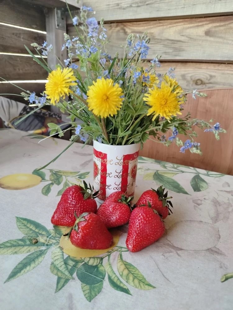 А клубничку купила на рынке, попалась вкусная, сладкая