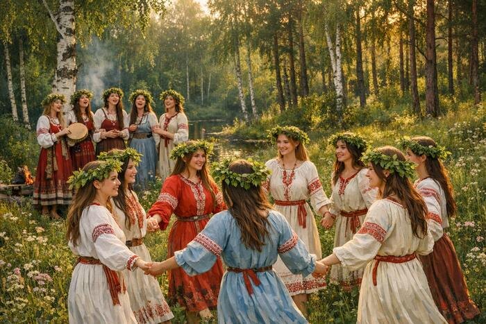 Семик 2026: дата, история и традиции восточнославянского народного праздника. Обложка © ChatGPT