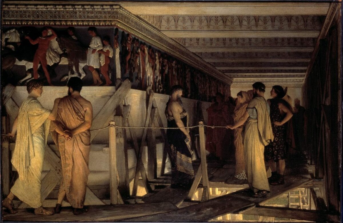 «Фейдий и фриз Парфенона», Альма Тадема, 1868–1869 гг., Бирмингемские музеи.