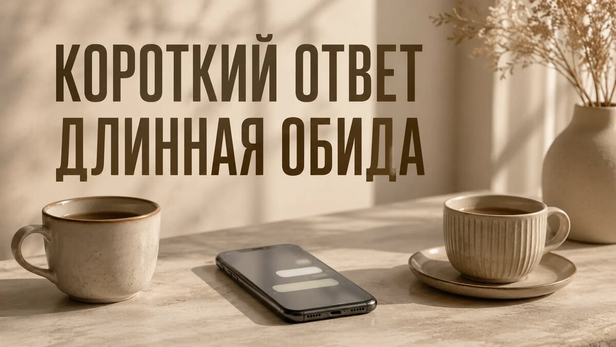 Короткий ответ ранит сильнее, когда каждый вкладывает в него свой смысл