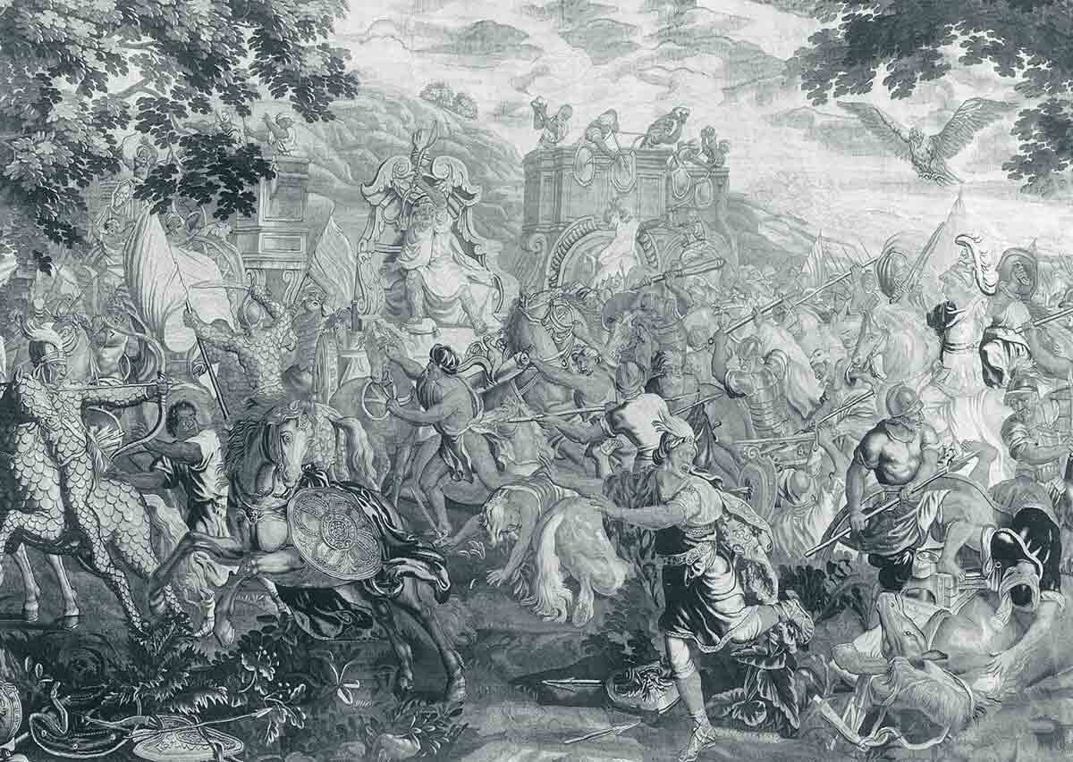 Битва при Арабелле (Гаугамеле) из цикла картин «История Александра Македонского» Шарля ле Брюна, XVIII век. Источник: Метрополитен-музей.