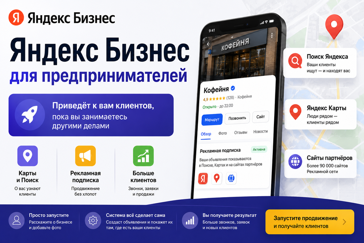Яндекс Бизнес для предпринимателей