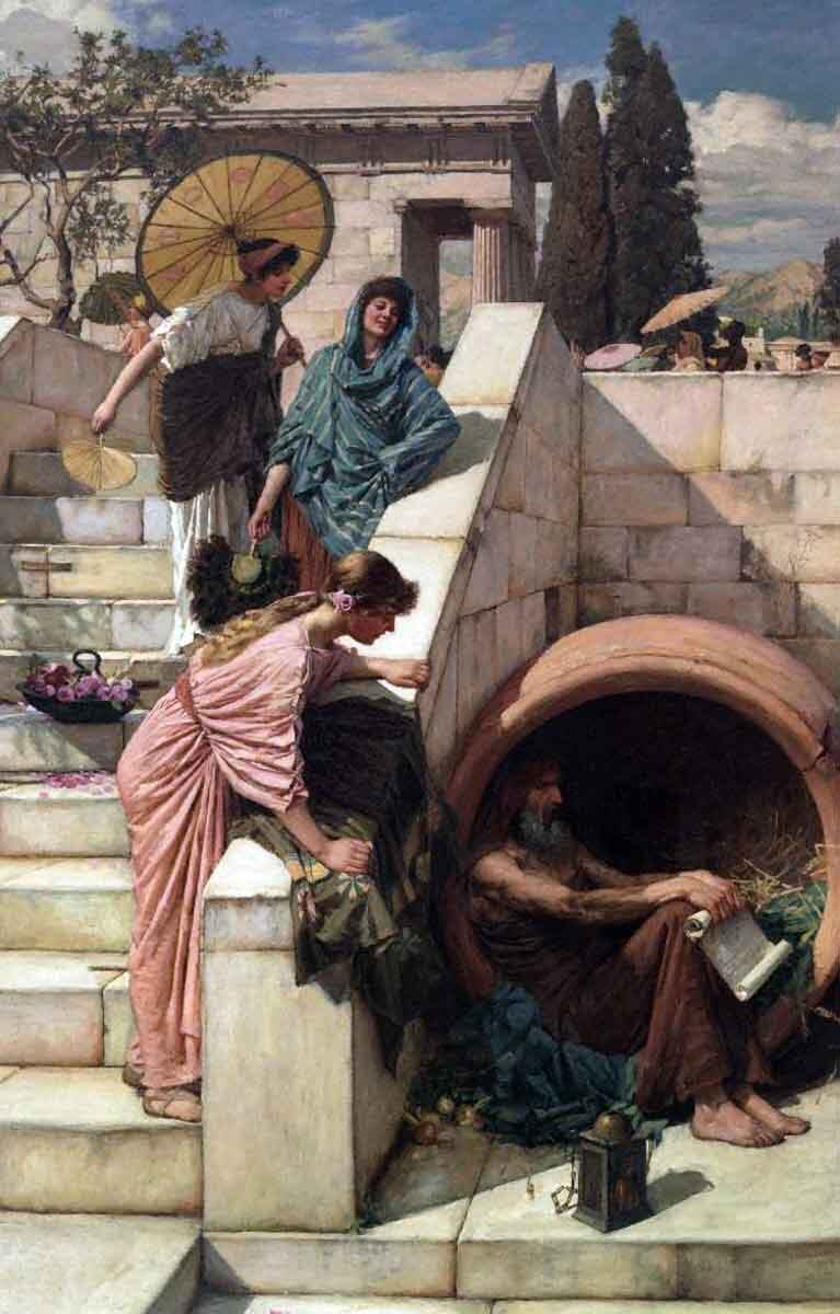 Диоген, Джон Уильям Уотерхаус, 1882. Источник: Художественная галерея Нового Южного Уэльса.