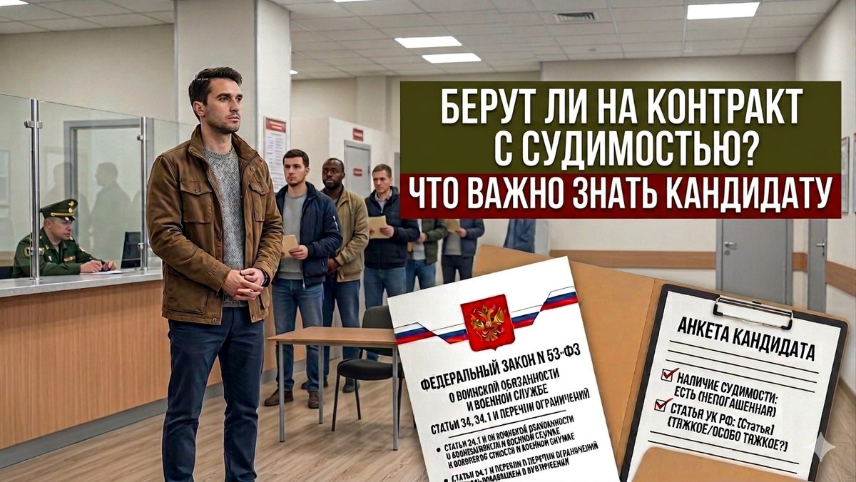 Берут ли на контракт с судимостью? Что нужно знать до подачи документов