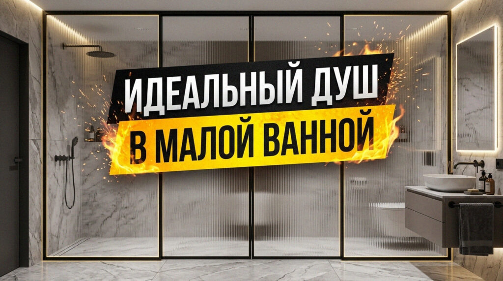    Эффективная планировка маленькой ванной комнаты с установкой душевой кабины. GarderobSystem
