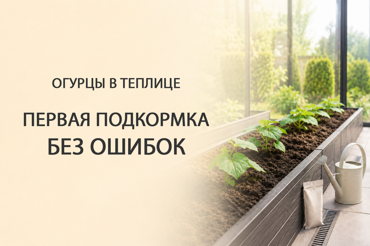 Первая подкормка огурцов после высадки в теплицу