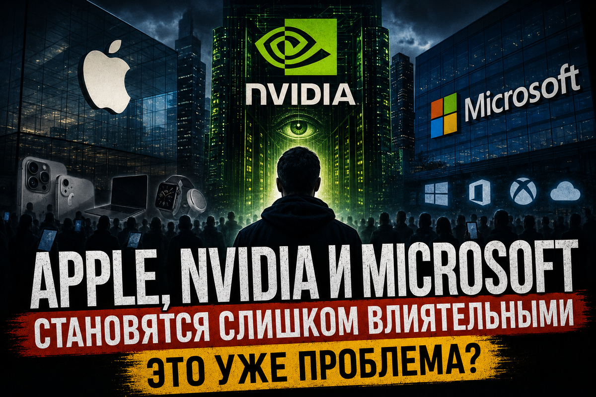 Apple, NVIDIA и Microsoft становятся слишком влиятельными — это уже проблема?