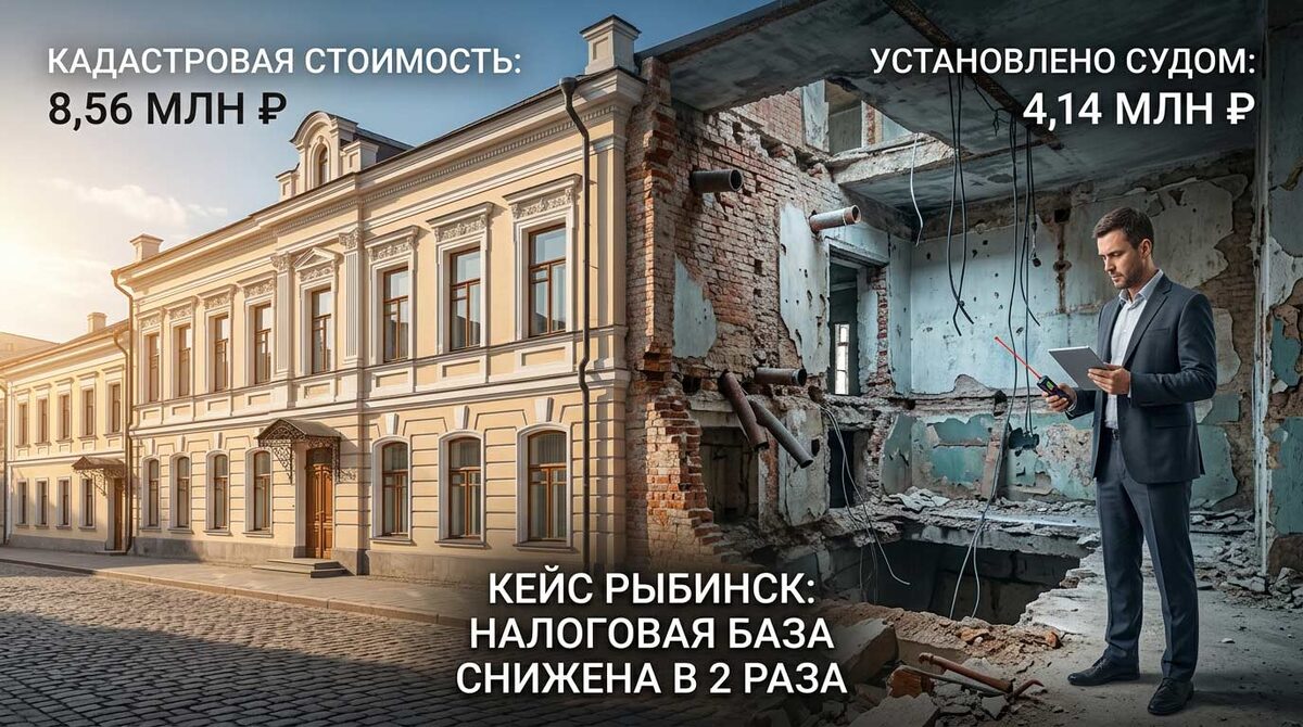Снижение кадастровой стоимости помещения в Рыбинске в рамках судебной экспертизы с ОК Канцлер