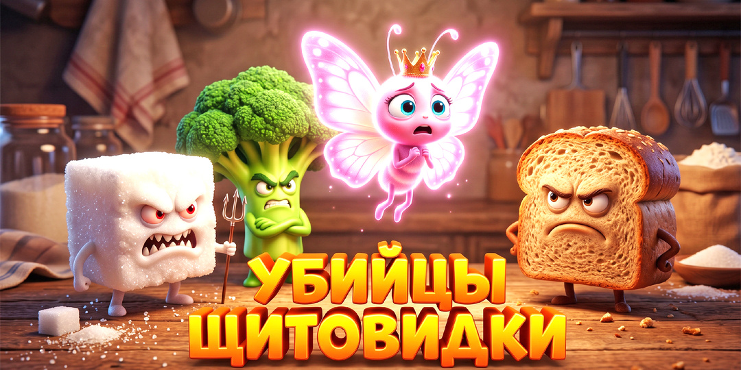 🦋 5 продуктов, которые незаметно убивают вашу щитовидку. Как не допустить гипотиреоз при диабете?