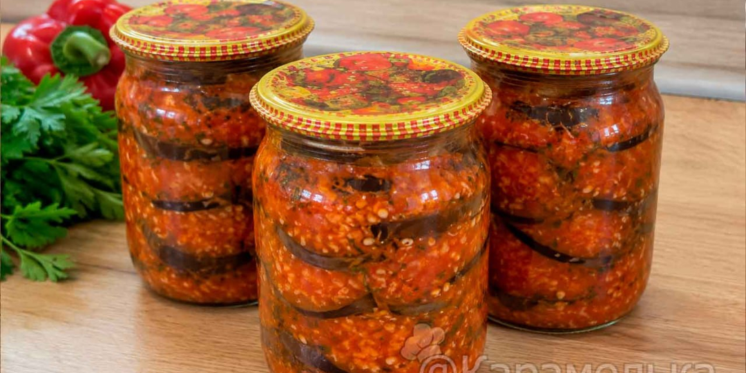 Повторяю каждый год и не надоедает: вкуснейшая закуска из баклажанов на зиму