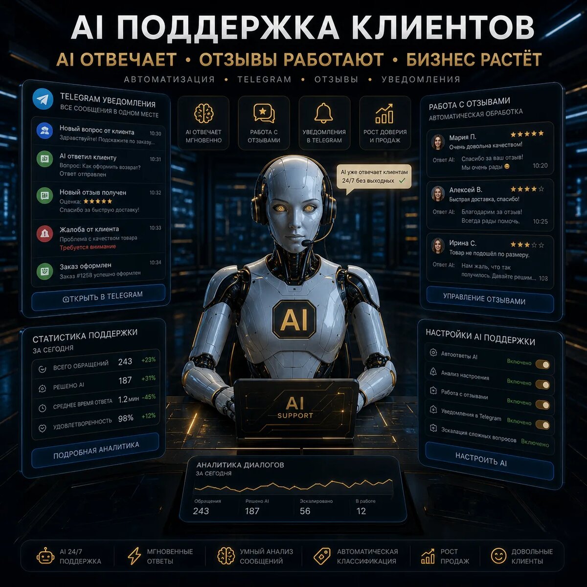 AI уже заменяет менеджеров по отзывам