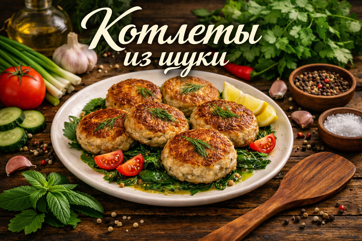 Котлеты из щуки - красивая подача