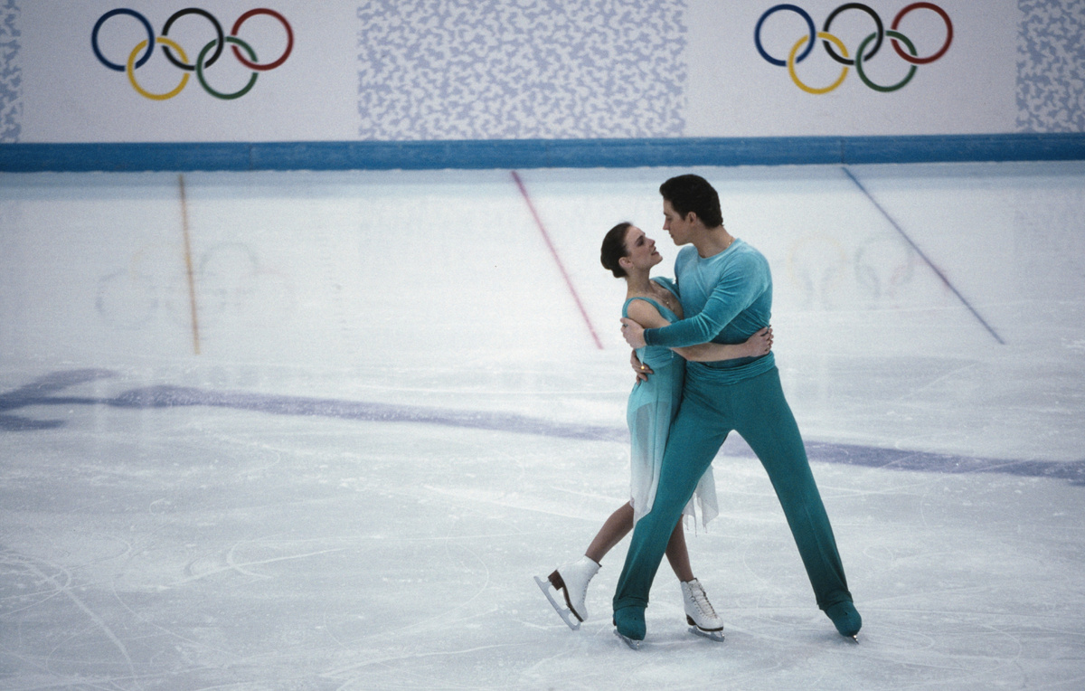    Екатерина Гордеева и Сергей Гриньков на Олимпиаде-1994  Pascal Rondeau/Allsport/Getty Images