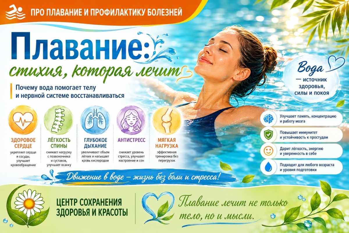 Стихия, которая лечит: Все грани пользы плавания