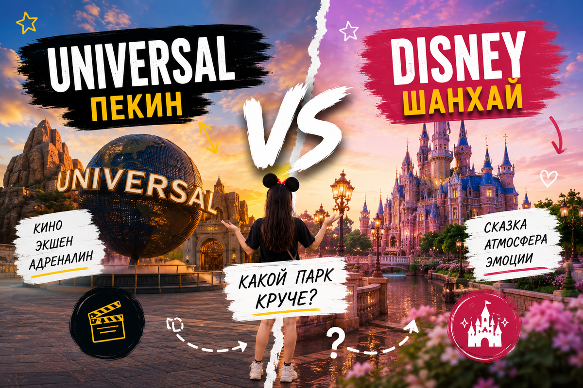 О! Поехали в парки развлечений Universal Studios Beijing и Disneyland Shanghai