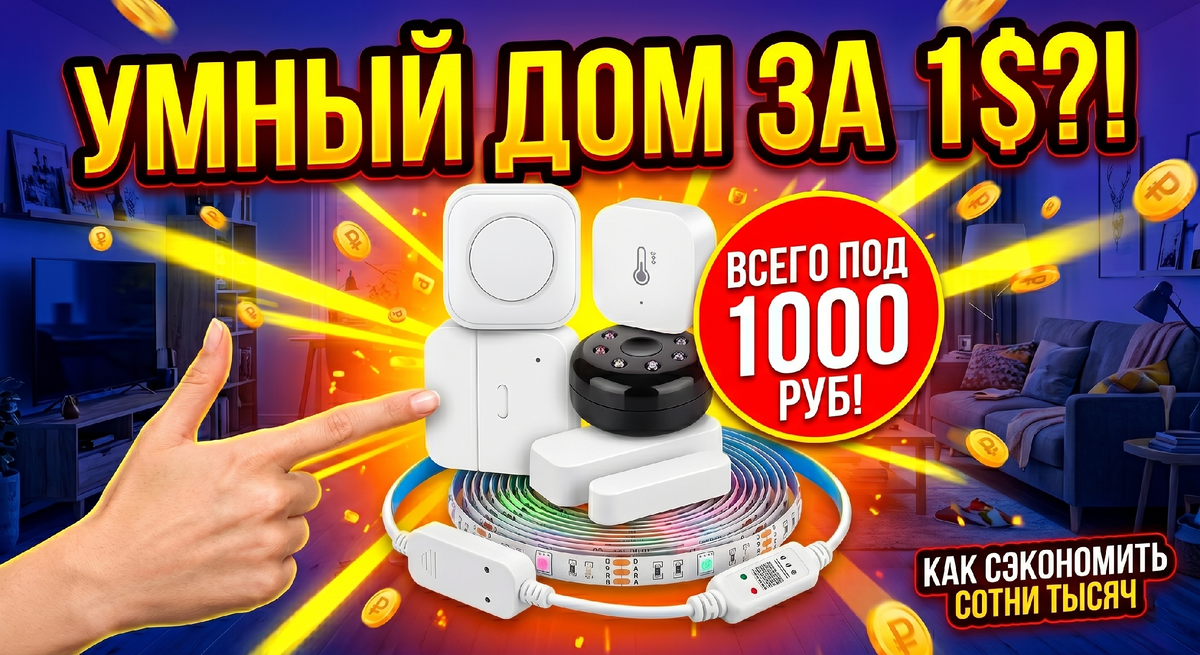 Умный дом за копейки: 5 ультрабюджетных гаджетов до 1000 рублей, которые работают за вас