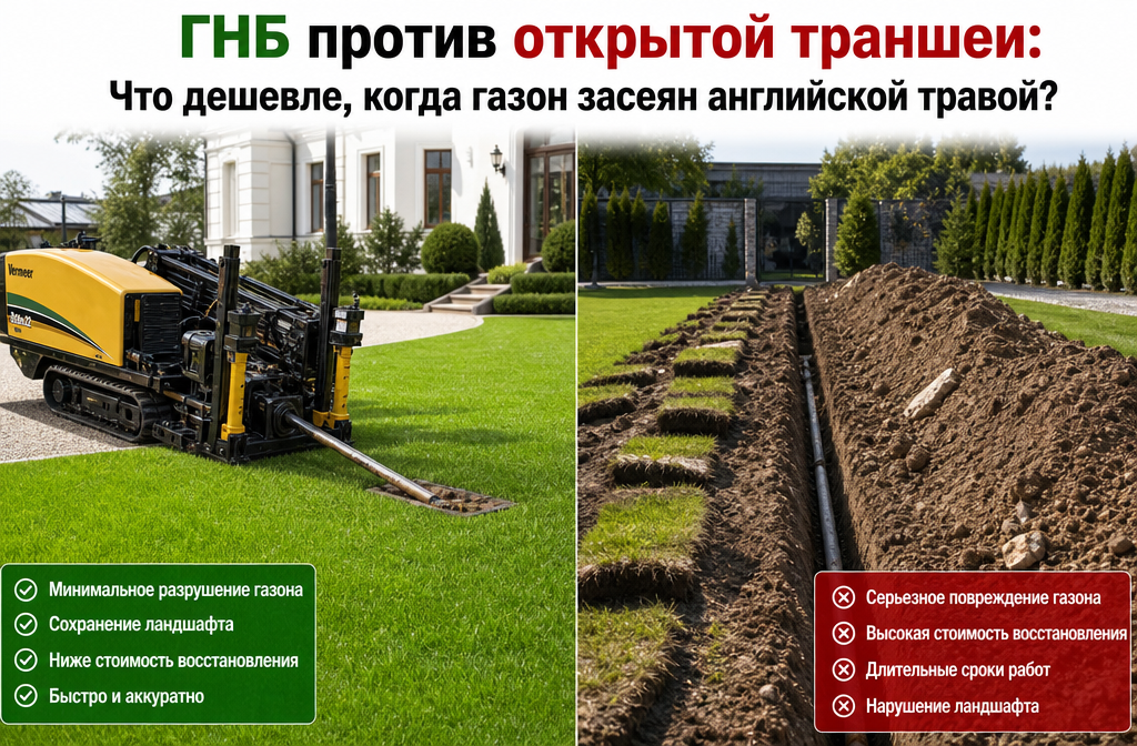    ГНБ или открытая траншея protrubi