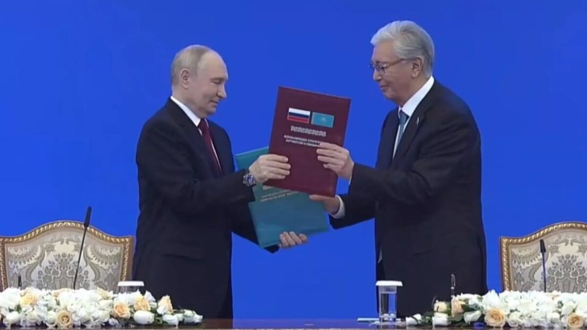 Владимир Путин и Касым-Жомарт Токаев подписали Соглашение о строительстве АЭС в Казахстане © Sputnik / Санат Имангалиев