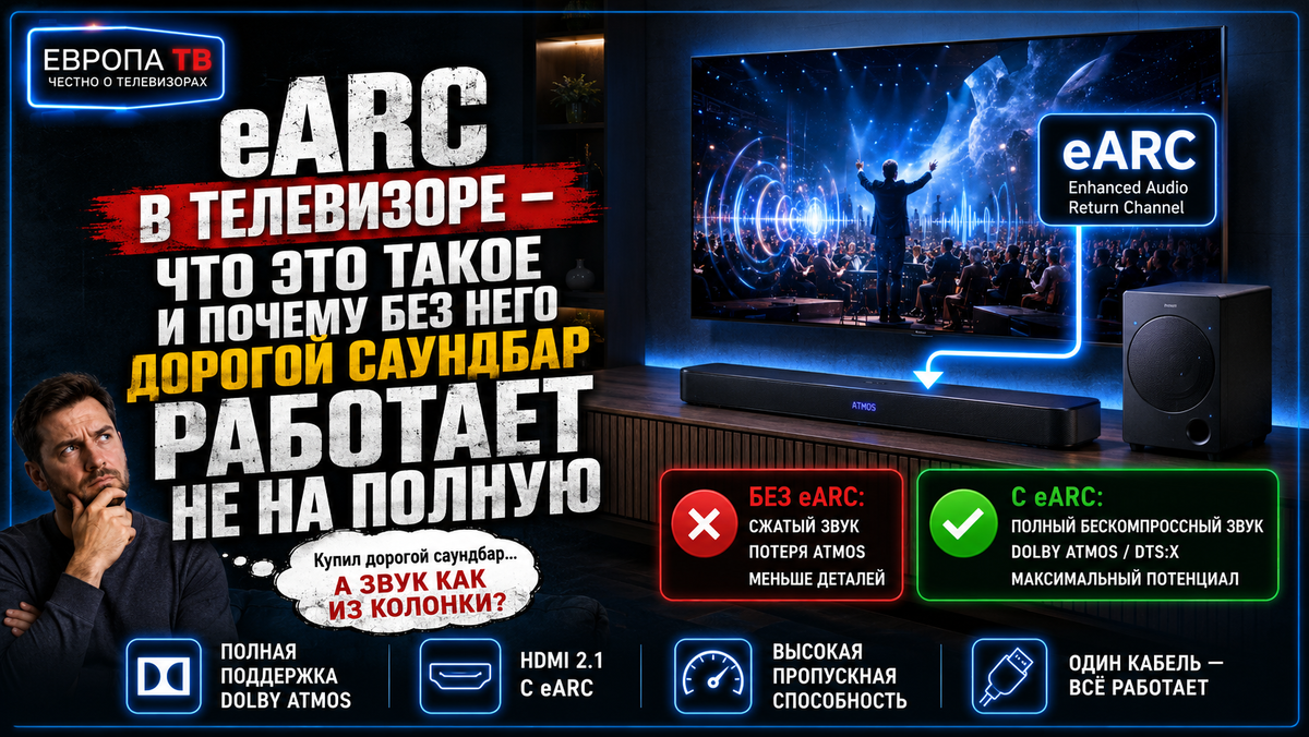 eARC в телевизоре — что это такое