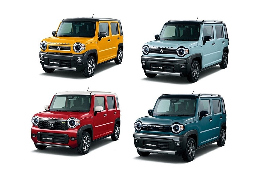    Сверху — дореформенные стандартный Suzuki Hustler и внедорожный Suzuki Hustler Tough Wild. Внизу — обновленные паркетники