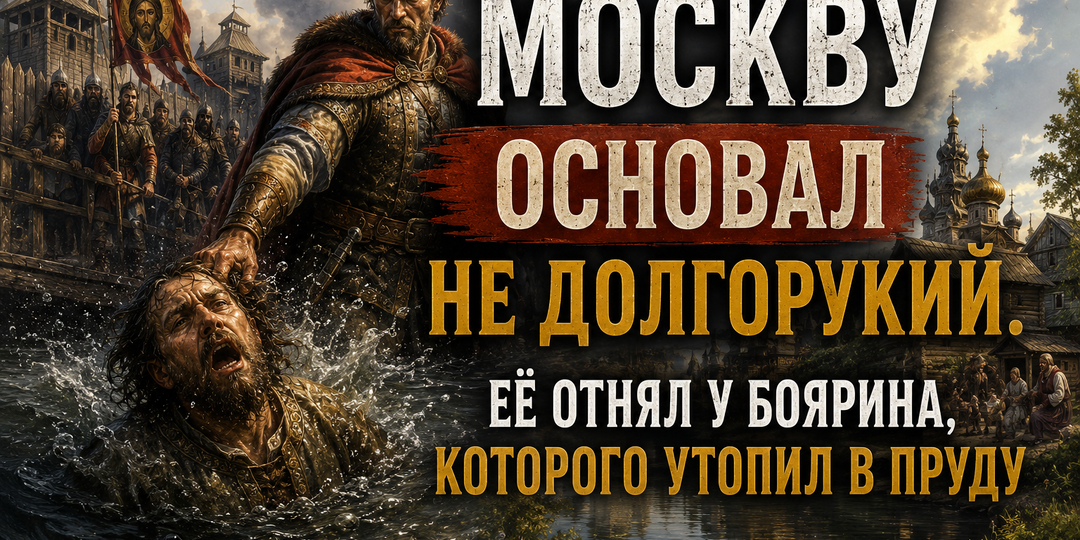 Москву основал не Долгорукий. Её отнял у боярина, которого утопил в пруду