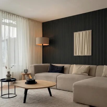 Панель Стеновая Акустическая Stella Trend De Luxe Black Lead 2780х600х21 (уп.1шт.)