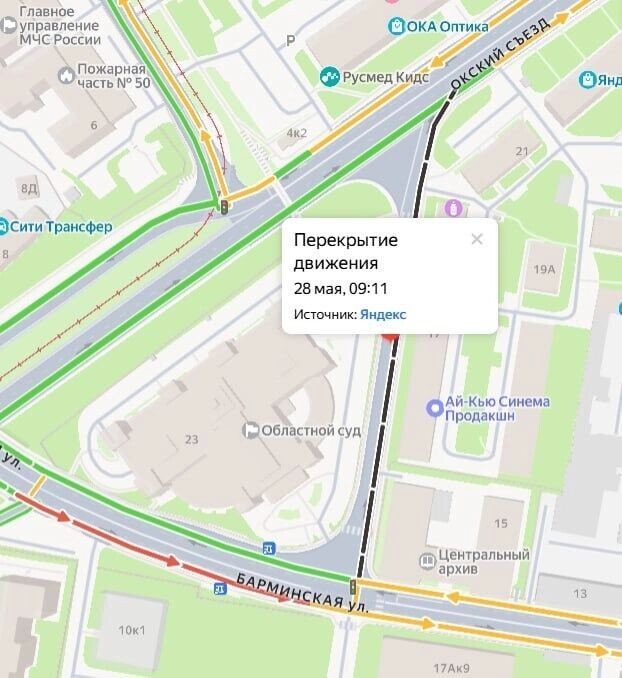    Зона перекрытия   «Яндекс. Карты»