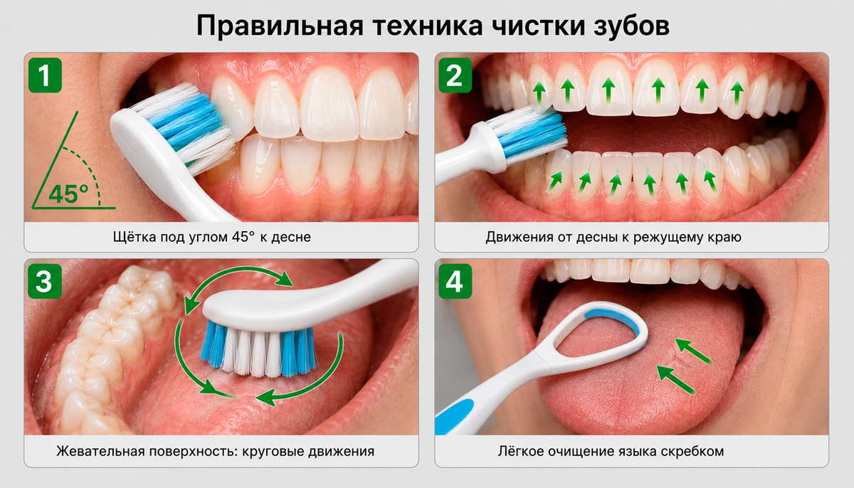 Правильная техника чистки зубов