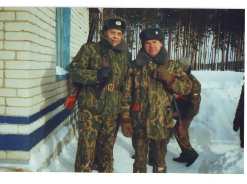 Евкин и я, на стрельбище