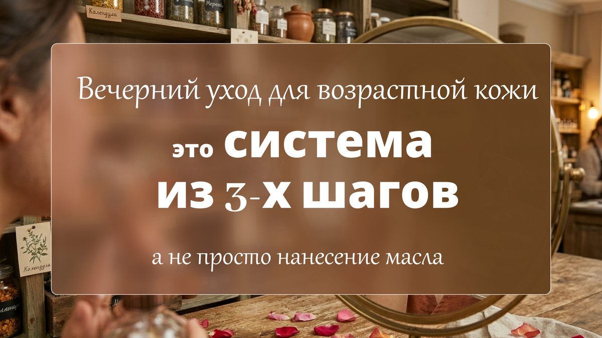 Вечерний уход для возрастной кожи с помощью натуральной косметики