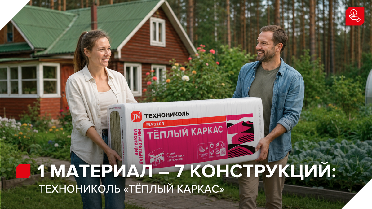 Один материал для 7 конструкций: где работает ТЕХНОНИКОЛЬ «Тёплый каркас»