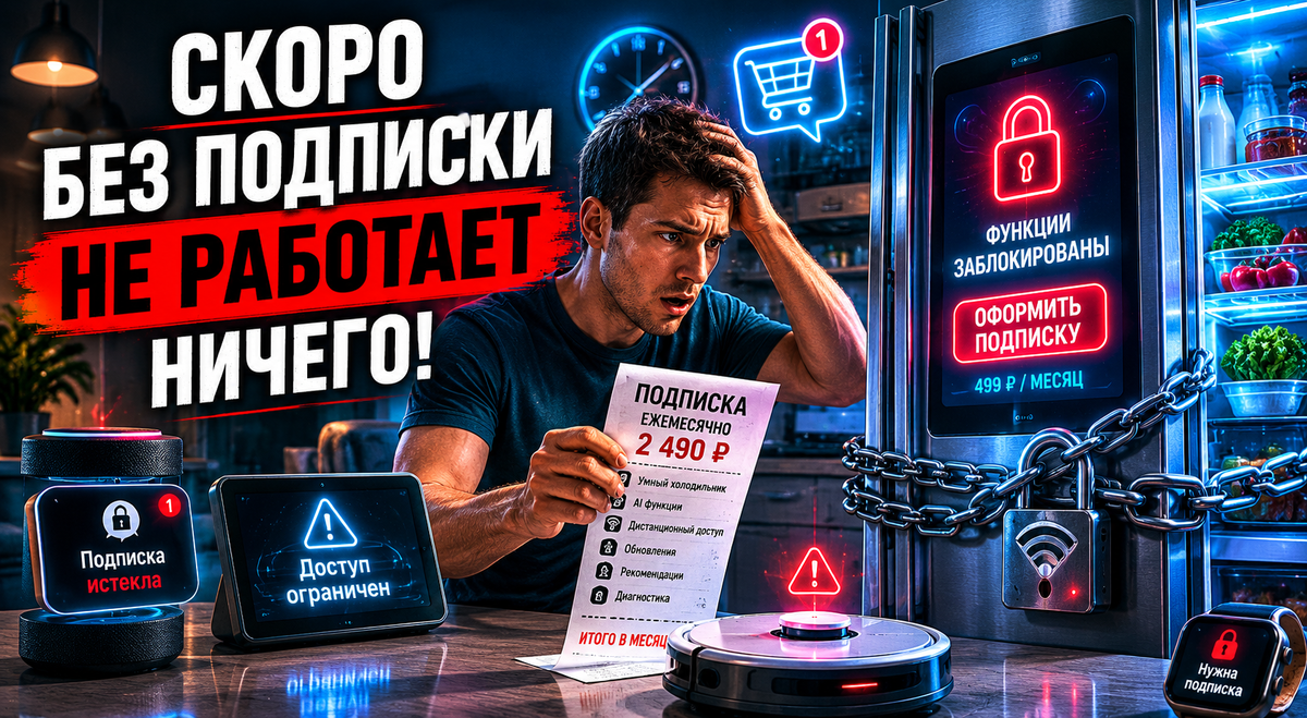 Вы больше не владеете своей техникой: почему скоро даже холодильник станет платным по подписке