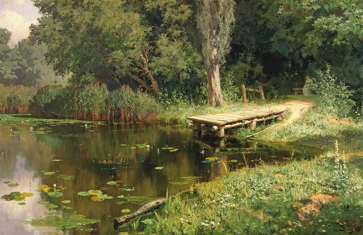 В.П.Поленов. Заросший пруд. 1879.