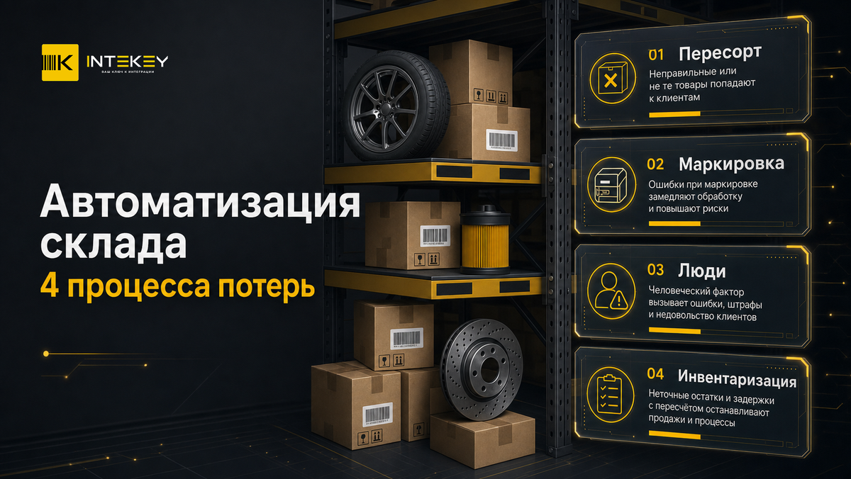 4 процесса на складе автозапчастей, где терябтся деньги