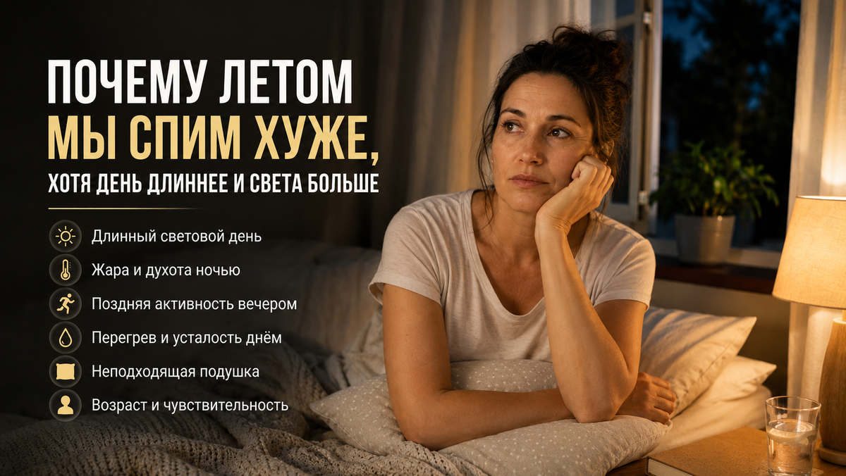 Почему летом мы спим хуже, хотя день длиннее и света больше